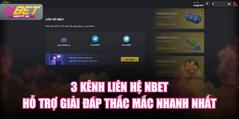 3 kênh liên hệ NBET có tốc độ phản hồi nhanh
