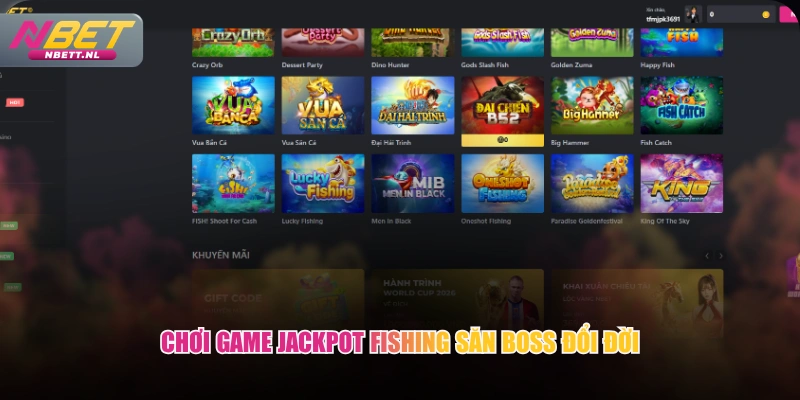 Chơi game Jackpot Fishing săn boss đổi đời