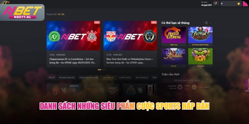 Danh sách những siêu phẩm cược Sports hấp dẫn