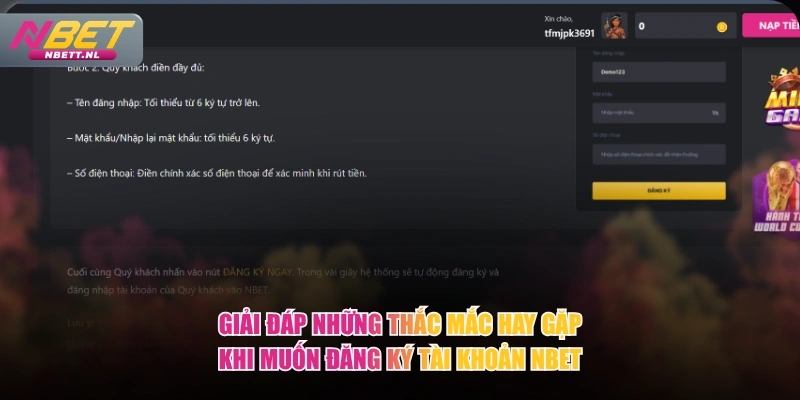 Giải đáp những thắc mắc hay gặp khi muốn đăng ký tài khoản NBET