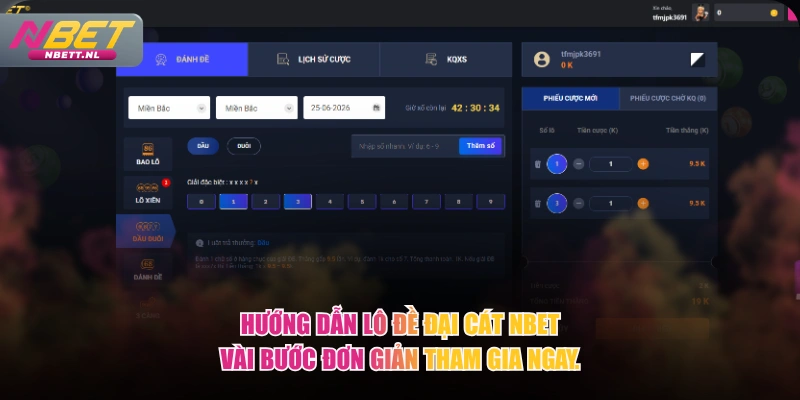 Hướng dẫn Lô Đề Đại Cát NBET vài bước đơn giản tham gia ngay.
