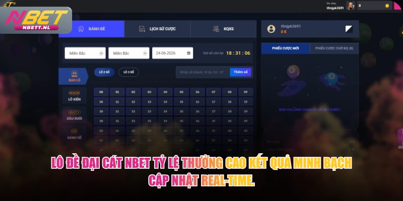 Lô Đề Đại Cát NBET tỷ lệ thưởng cao kết quả minh bạch cập nhật real-time.