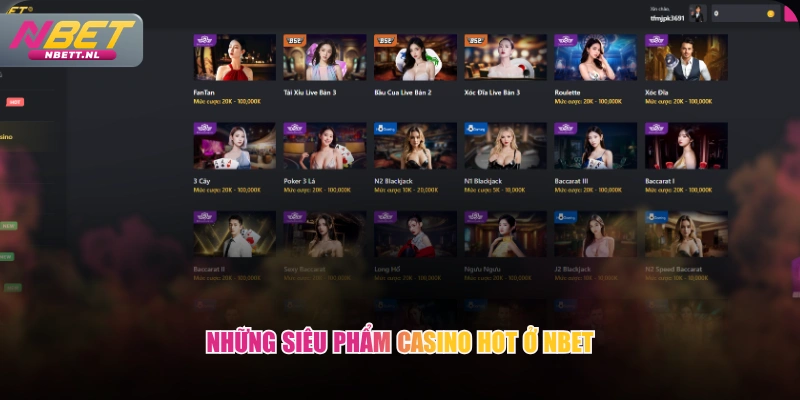 Những siêu phẩm Casino hot ở NBET
