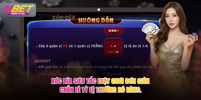 Xóc Đĩa Siêu Tốc luật chơi đơn giản Chẵn Lẻ tỷ lệ thưởng rõ ràng.
